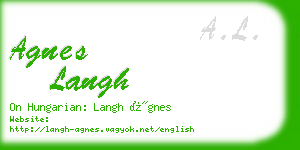 agnes langh business card